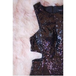 TeezeMe Sequin cut out dress